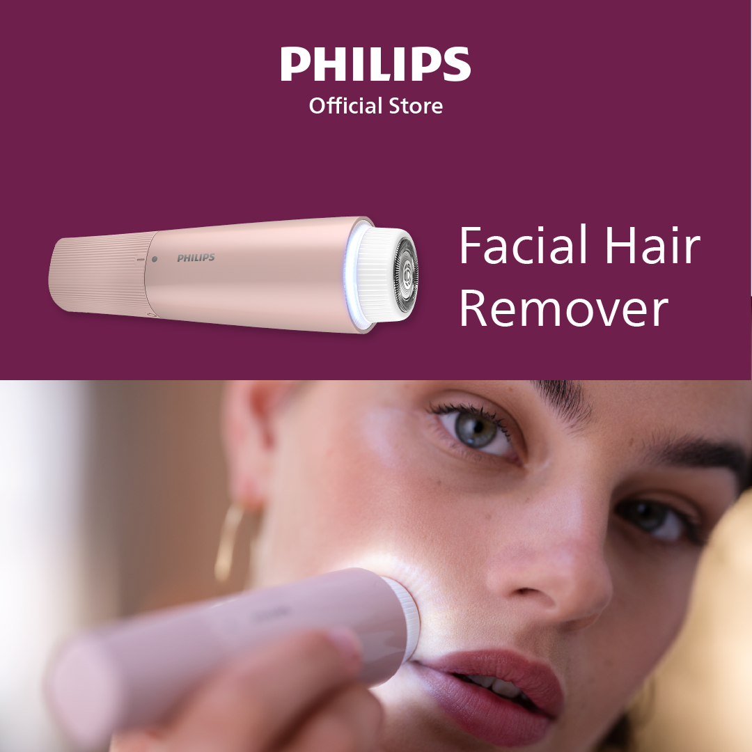 Philips | Facial Shaver | Facial Shaver Penghilang Bulu Wajah | Wajah Mulus Sempurnakan Hasil Make U