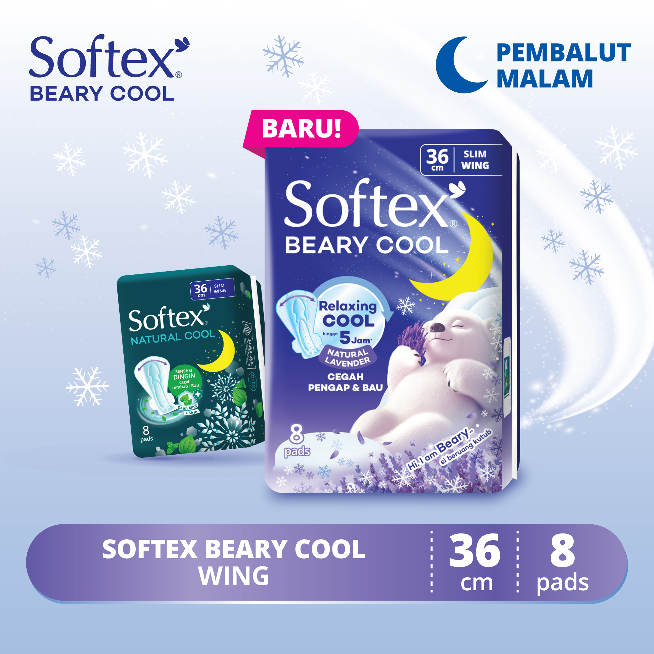 Softex Beary Cool Night 36cm 8s