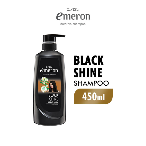 Emeron Shampoo Black & Shine Botol 450 ml