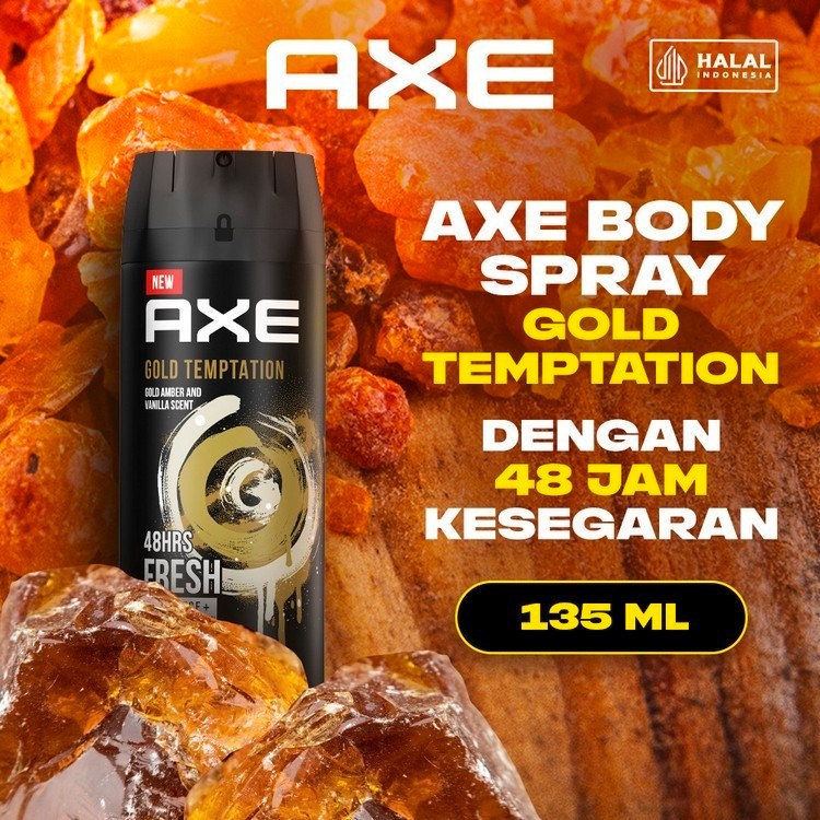 AXE MEN DEODORANT BODY SPRAY GOLD TEMPTATION 135ML