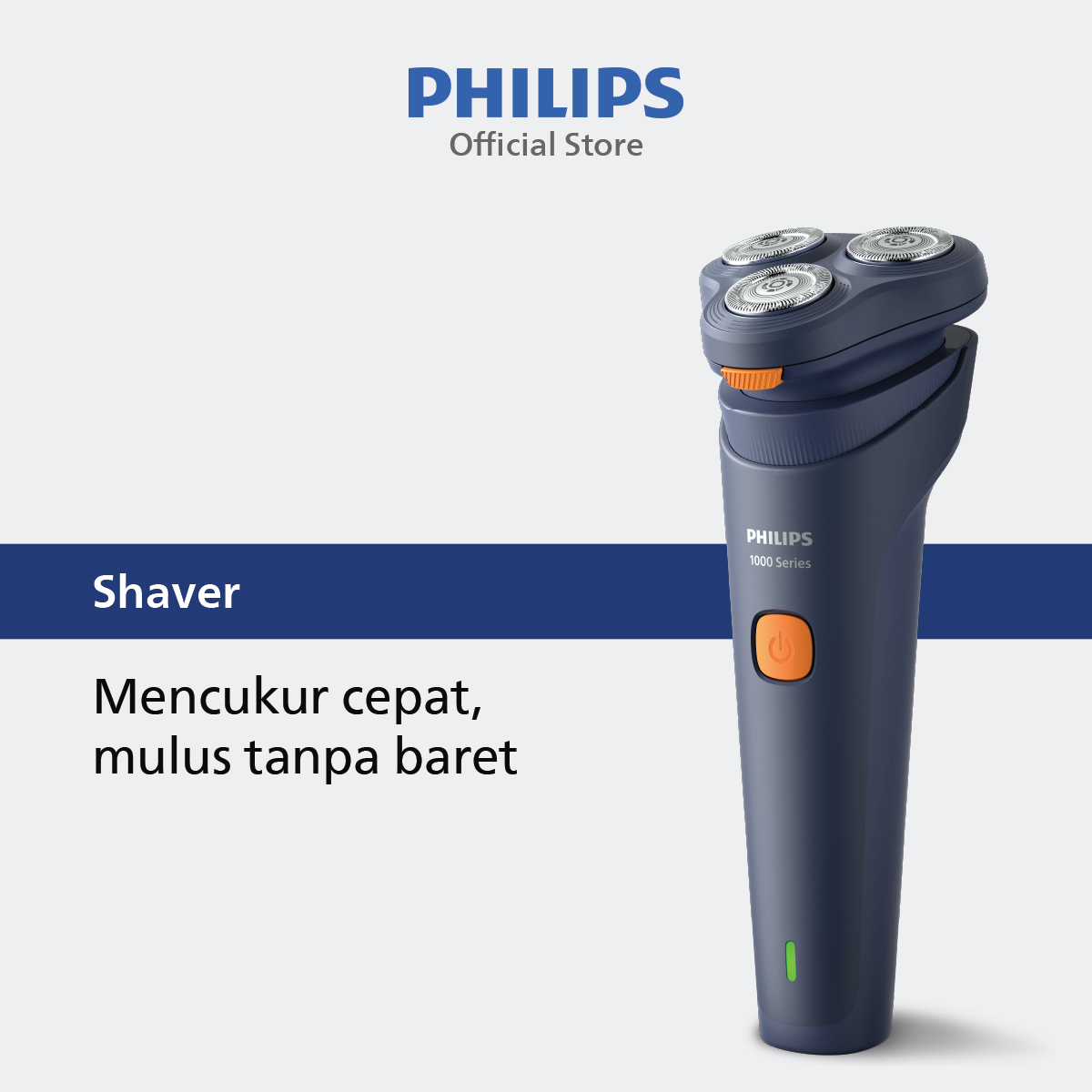 Philips | Shaver 1000 | Alat Cukur Electric Kumis dan Jenggot Pria | Cukur Basah & Kering dengan Cep