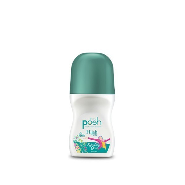 Posh Hijab Chic Roll On Deodoran Refreshing Green 50 ml - Gambar 4