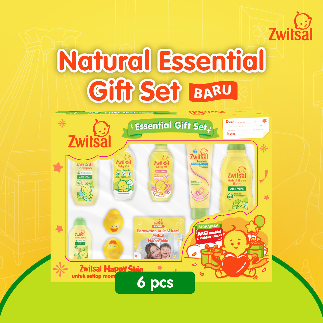 Zwitsal Essential Baby Gift Set Hampers Bayi Zwitsal Natural Paket Perlengkapan Bayi 1 Pc
