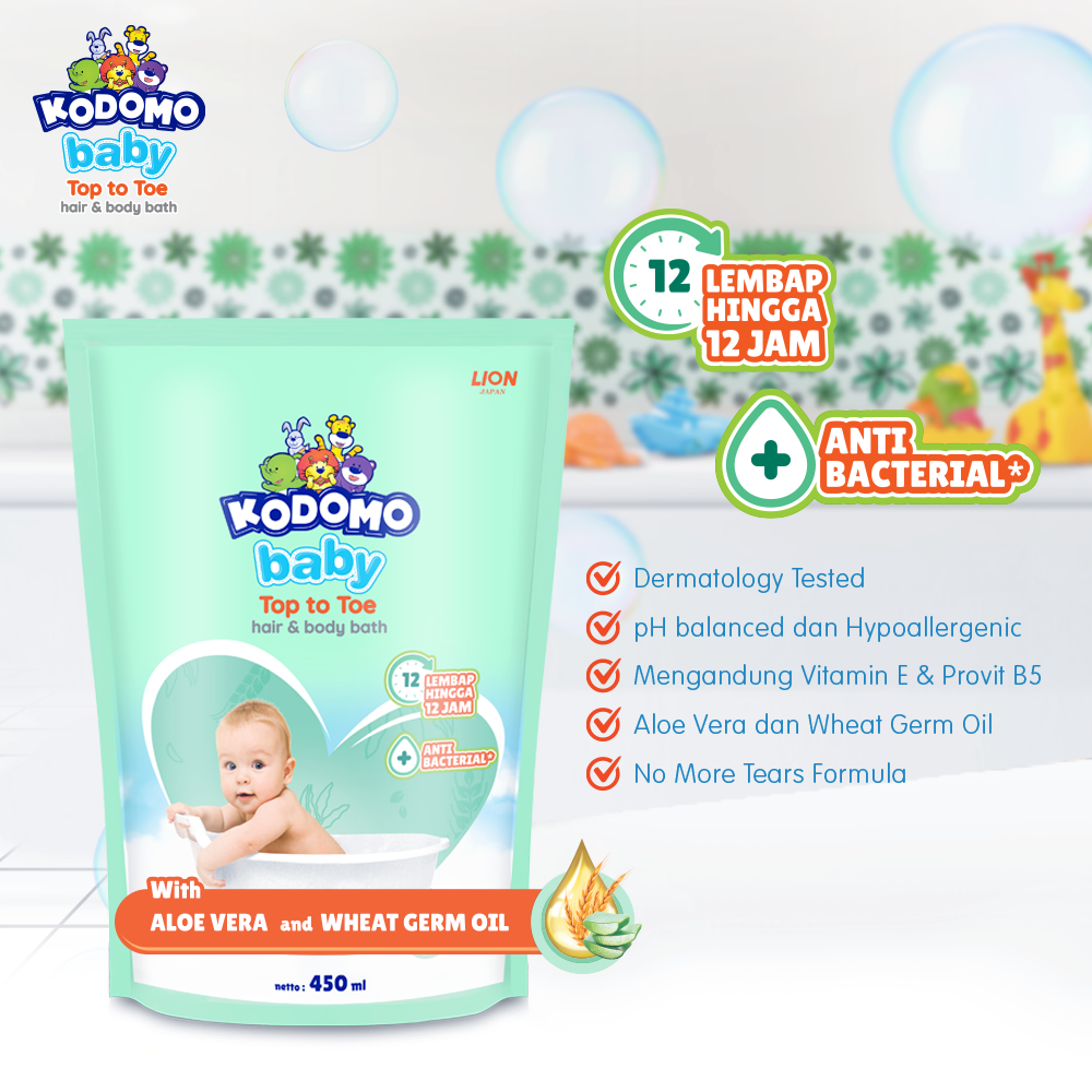 Kodomo Top To Toe Refill 450 ml - Gambar 2