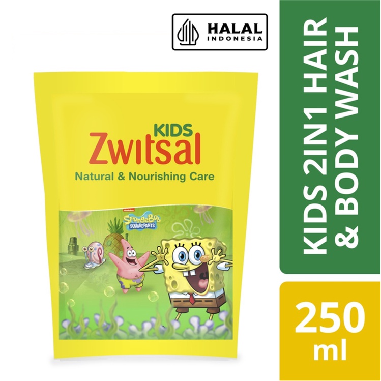 Zwitsal Kids 2 In 1 Hair & Body Wash Natural And Nourishing Care 250 ml