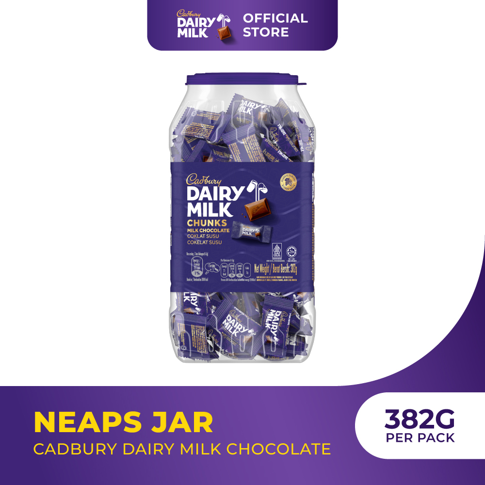 

Cadbury Dairy Milk Cokelat Neaps Jar isi 90pcs
