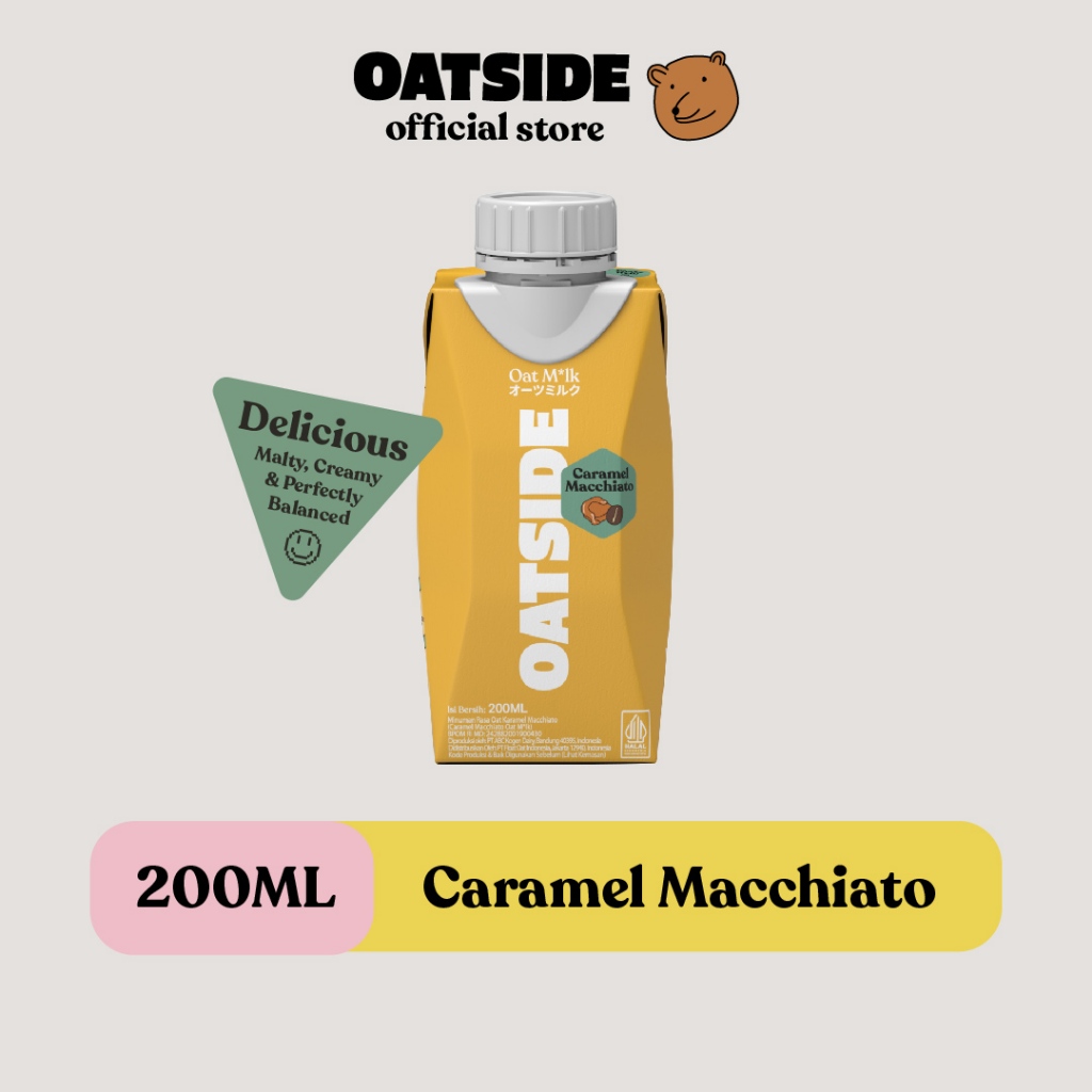 

OATSIDE Oat Milk Caramel Macchiato Caps (Kemasan Tutup Botol) 200ml