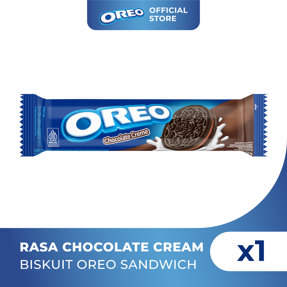 

OREO CHOCOLATE CREAM 110.4G | Cookies Biskuit Cemilan Anak & Dewasa:
