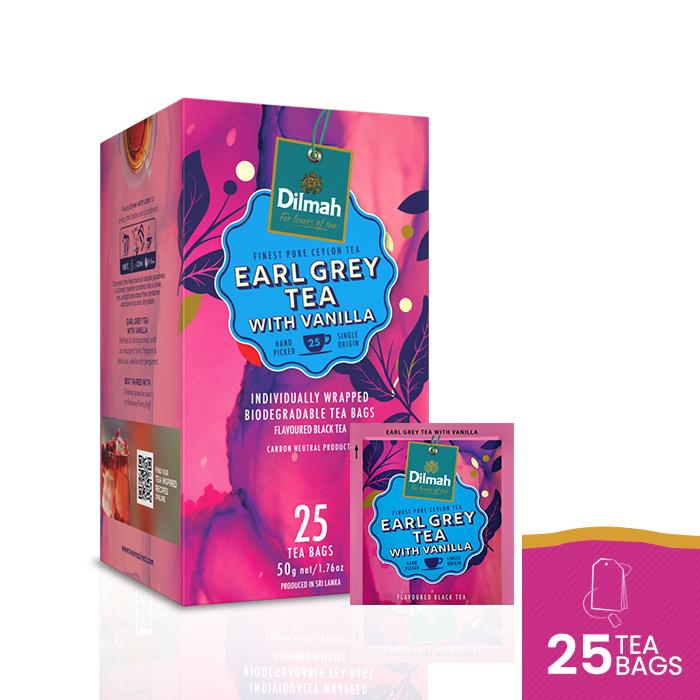 

Dilmah Yum Earl Grey with vanilla [Foil Envelope 25s]