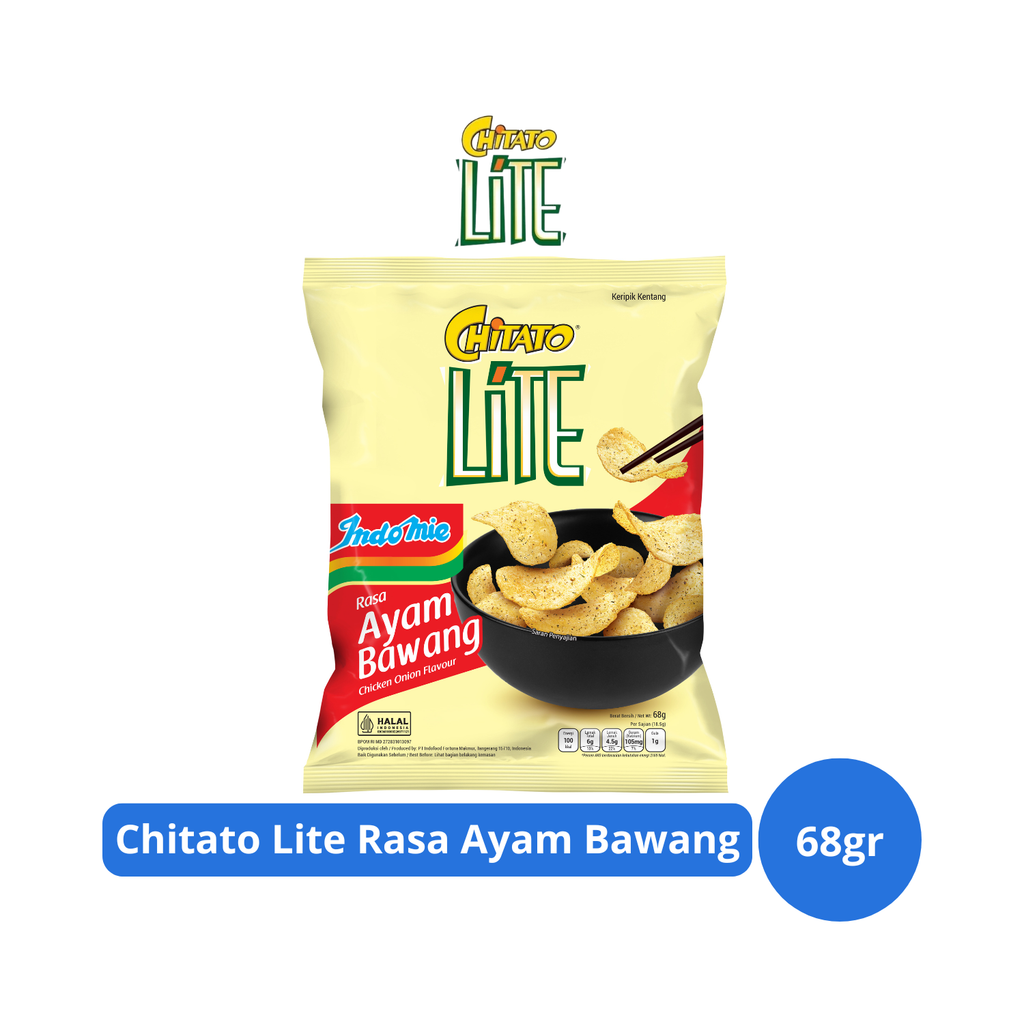 

Chitato Lite Keripik Kentang Rasa Ayam Bawang Indomie 68gr