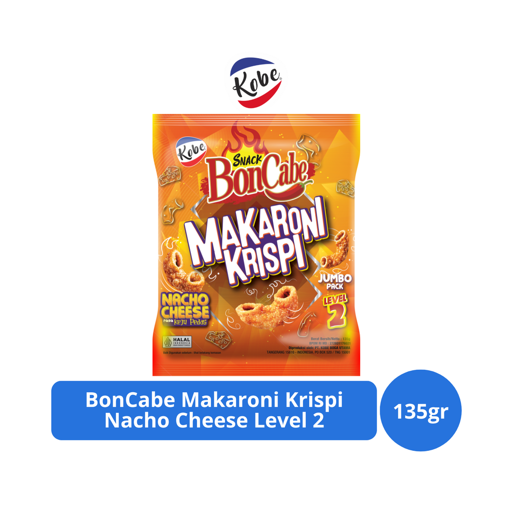 Kobe BonCabe Makaroni Krispi Nacho Cheese Level 2 135gr