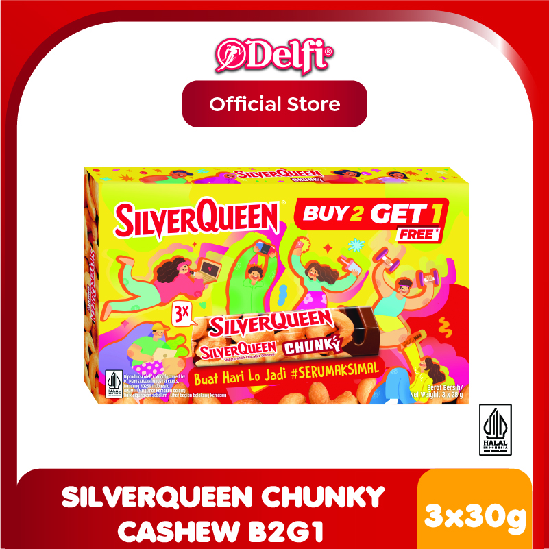 

[BUY 2 GET 1] SilverQueen Chunky Bar Cashew 30 gr