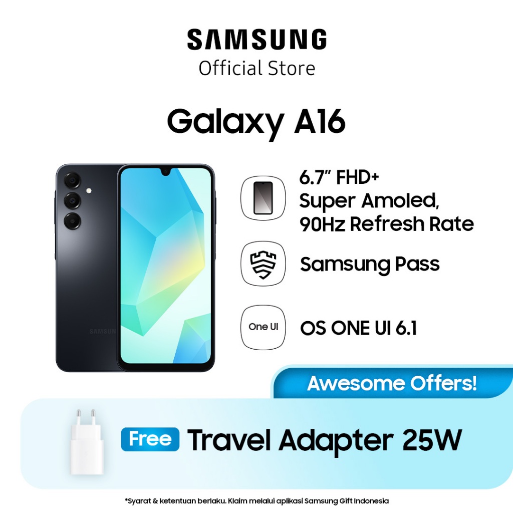 [Special Promo] Samsung Galaxy A16 LTE 8/128GB - Black