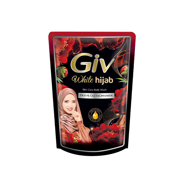 Giv White Sabun Mandi Cair Oud & Glutacinamide Pouch 400 ml - Gambar 3
