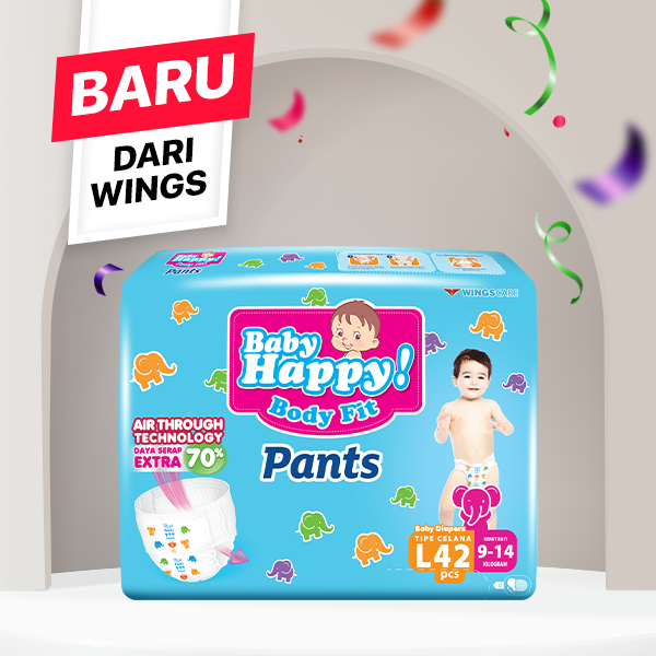 Baby Happy Pants Popok Bayi Celana L 42 - Gambar 2