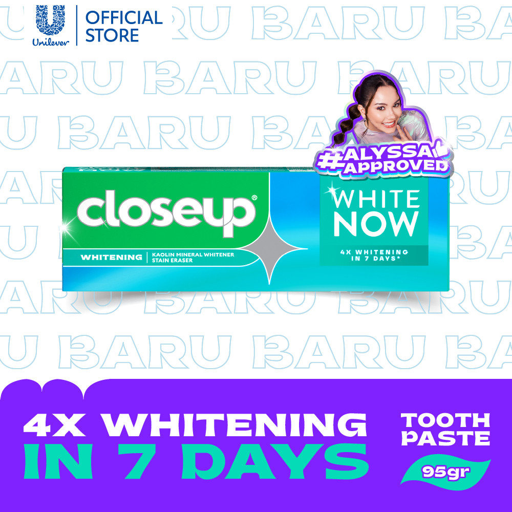 Closeup White Now Kaolin 95gr - Pasta Gigi Pemutih