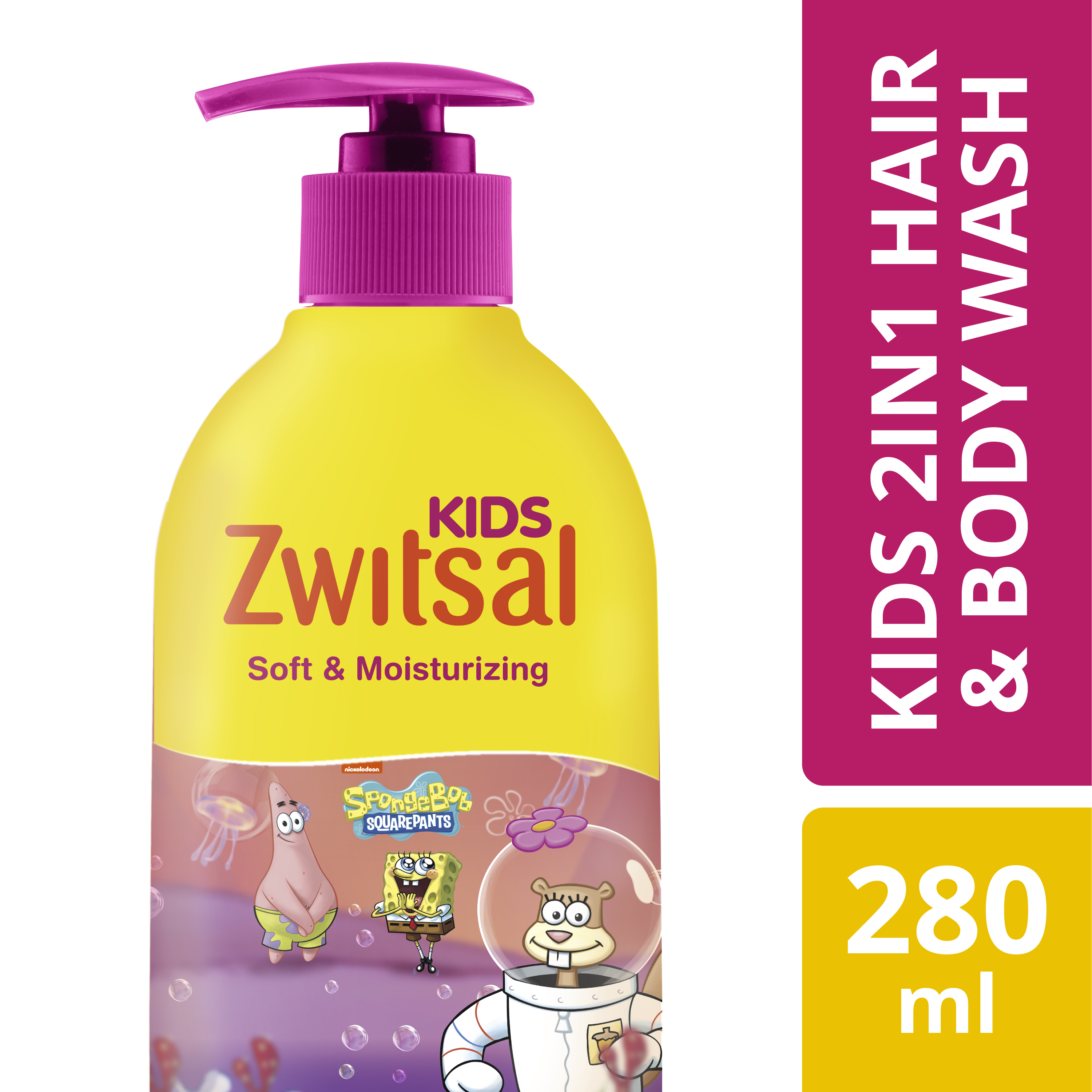 Zwitsal Kids Hair & Body Wash Soft and Moisturizing 280 mL