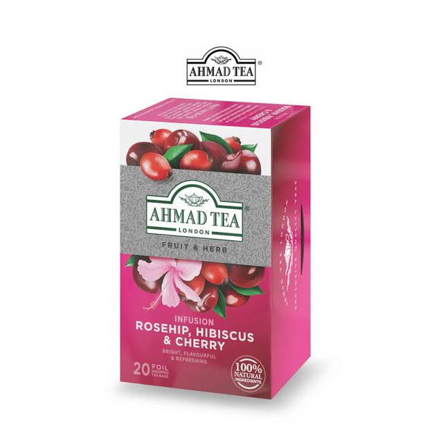 

Ahmad Tea Rosehip, Hibiscus & Cherry Infusion 40gr (2gr x 20s)