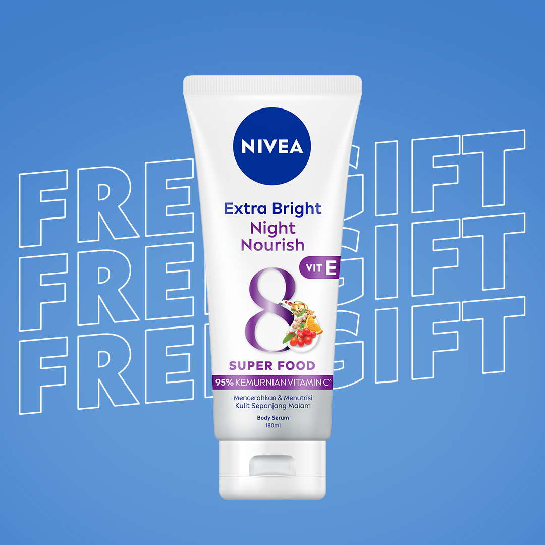 [Gift GWP]NIVEA Extra Bright Night Nourish Body Serum 180ml