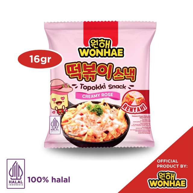 

[GIFT] Wonhae Topokki Snack Creamy Rose 16gr