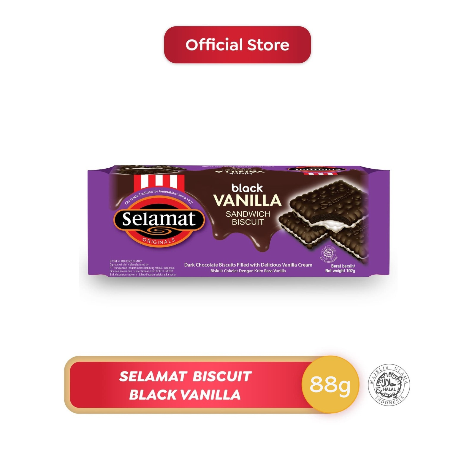 

Selamat Biscuit Black Vanilla 88 g