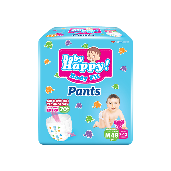 Baby Happy Pants Popok Bayi Celana M 48 - Gambar 3