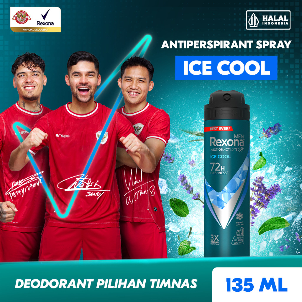 Rexona Men Antiperspirant DEODORANT SPRAY Ice Cool 135ml - Rexona Antiperspirant Aerosol