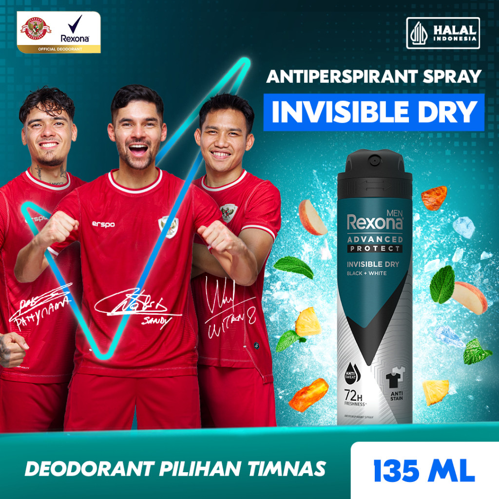 Rexona Men Antiperspirant DEODORANT SPRAY Invisible Dry 135ml - Rexona Antiperspirant Aerosol