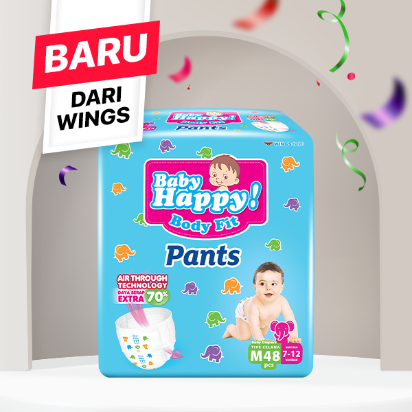 Baby Happy Pants Popok Bayi Celana M 48 - Gambar 2