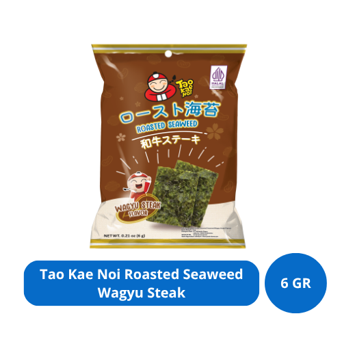

Tao Kae Noi Roasted Seaweed Wagyu Steak Flavour 6gr