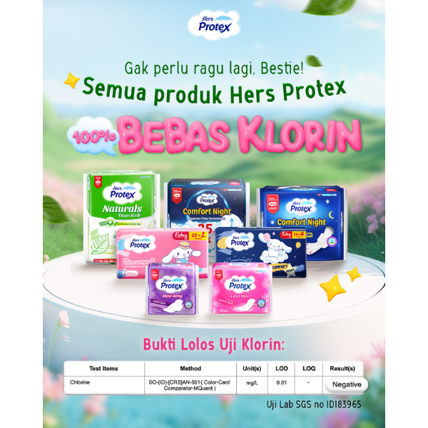 Hers Protex Softcare Pembalut Wanita Comfort Night 30 cm Bag Isi 20 Pcs - Gambar 3
