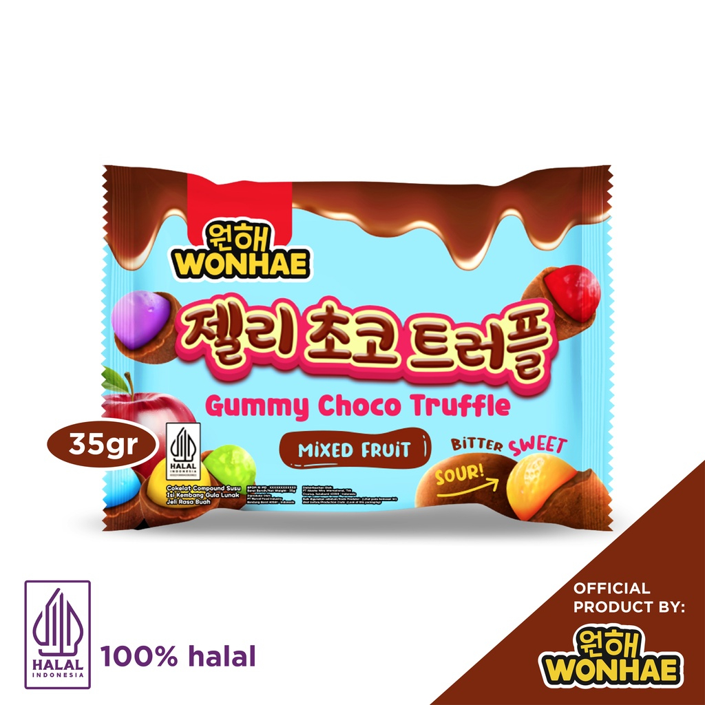 

Wonhae Gummy Choco Ball Truffle Mixed Fruit 35gr