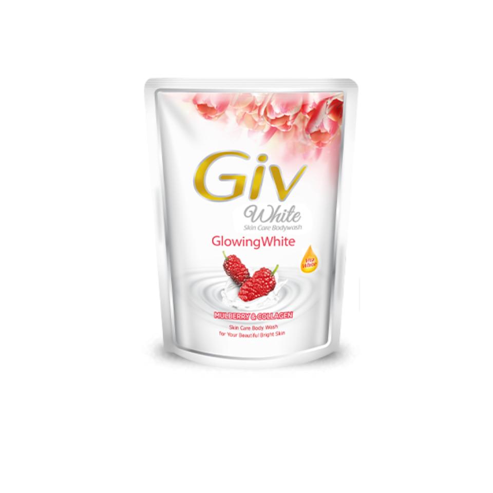Giv White Sabun Mandi Cair Mulberry Pouch 400 ml - Gambar 3