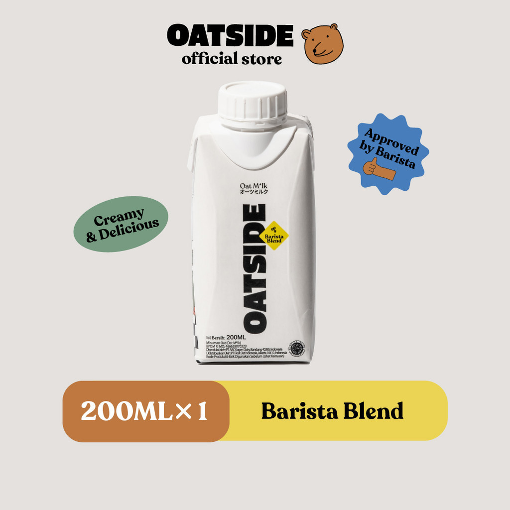 

OATSIDE Oat Milk Barista Blend Caps (Kemasan Tutup Botol) 200ml