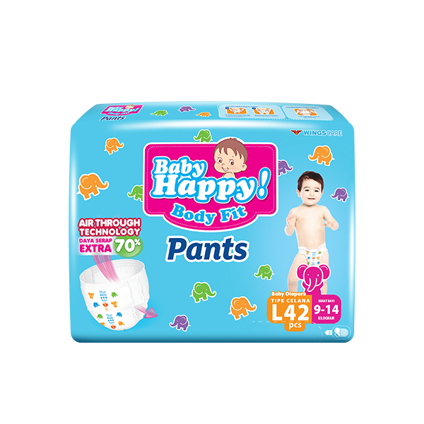 Baby Happy Pants Popok Bayi Celana L 42 - Gambar 3