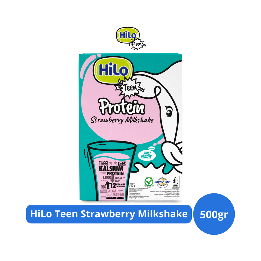 

HiLo Teen Protein Strawberry Milkshake 500gr