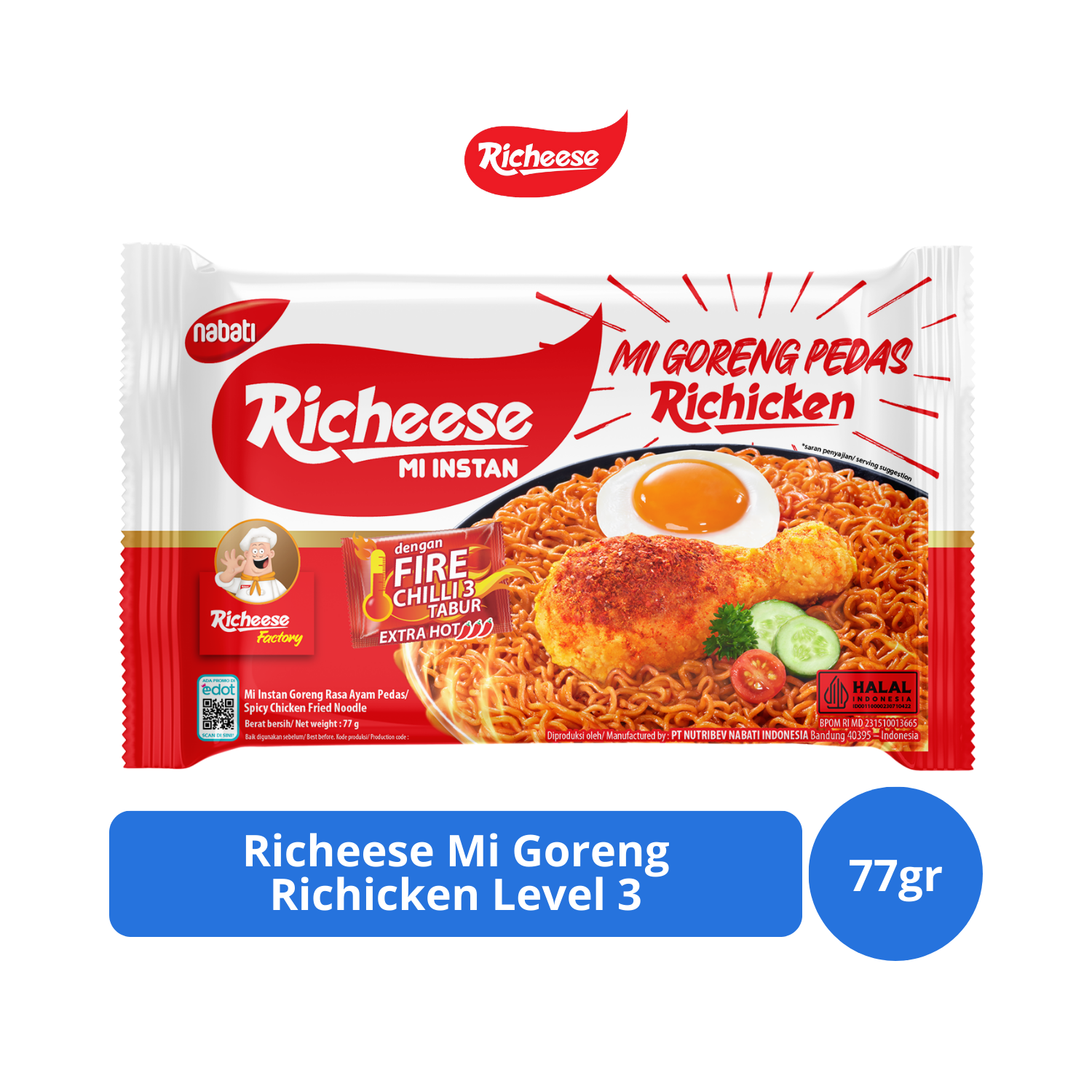 

Richeese Mi Goreng Richicken Level 3 77gr