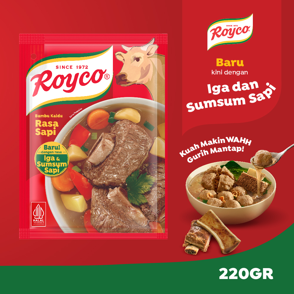 

Royco Bumbu Kaldu Sapi Penyedap Makanan 220 gr