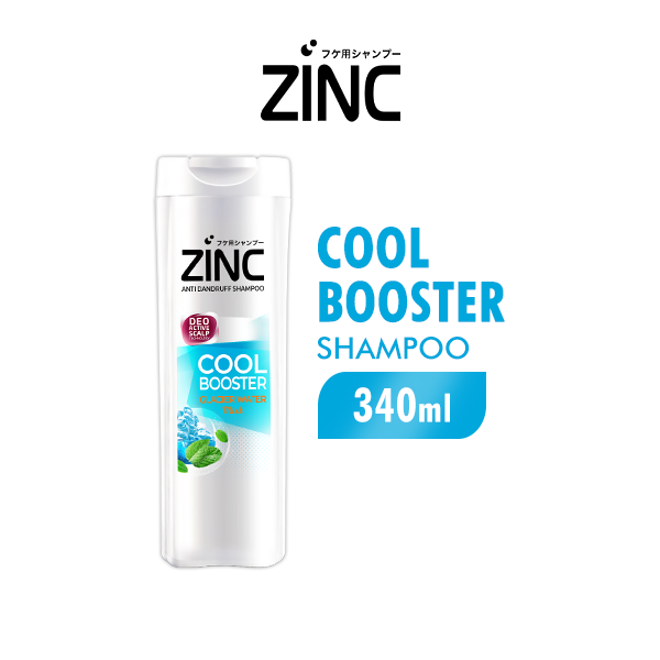 Zinc Shampoo Cool Booster Botol 340 ml