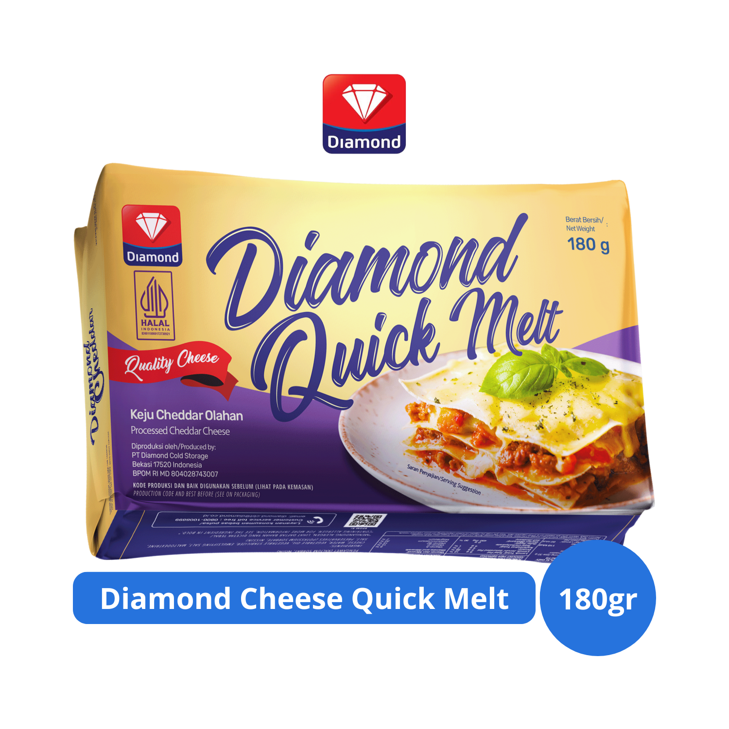 

Diamond Cheese Quick Melt 180gr