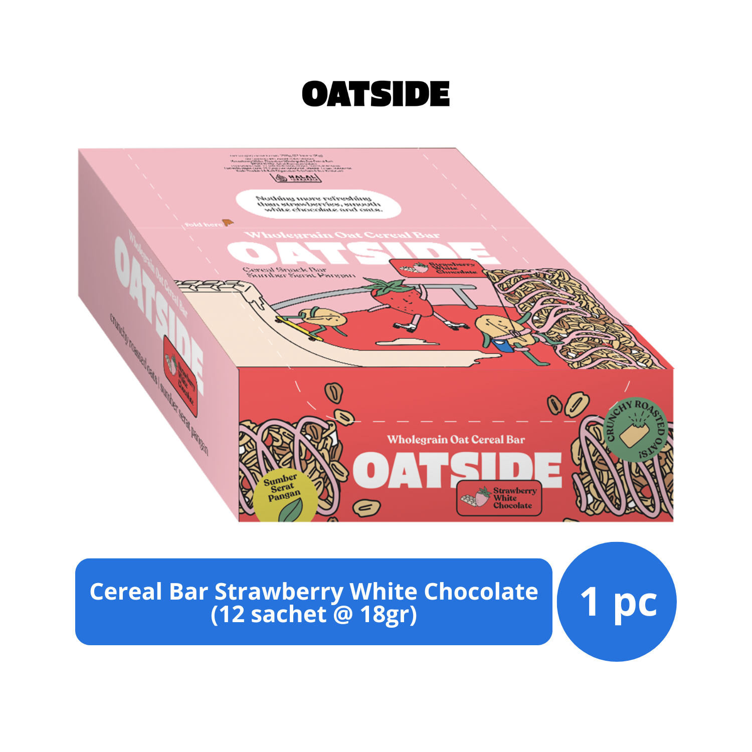 

OATSIDE Cereal Bar Strawberry White Chocolate 12s @ 18gr