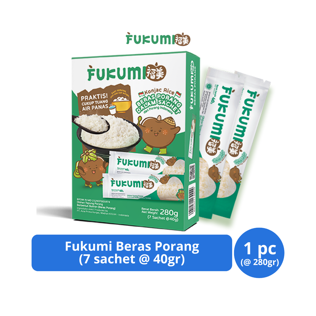 

Fukumi Beras Porang 280gr (7s @ 40gr)