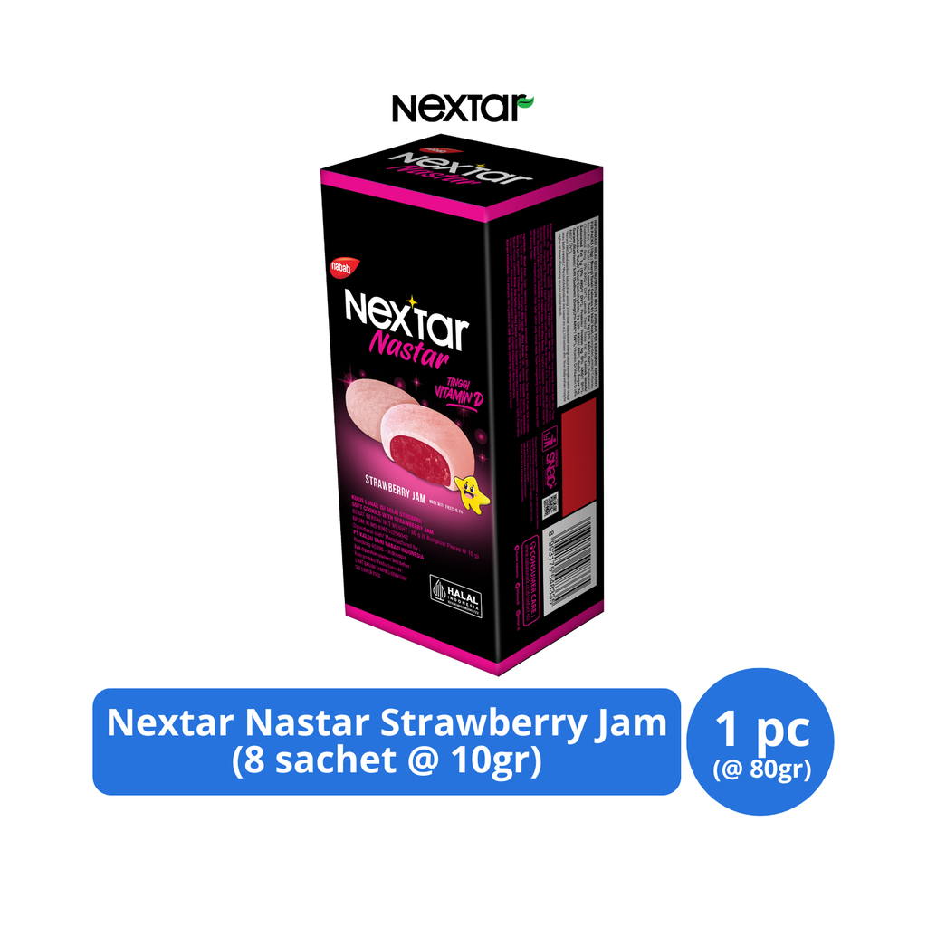 

Nextar Nastar Strawberry Jam 80gr (8s @ 10gr)