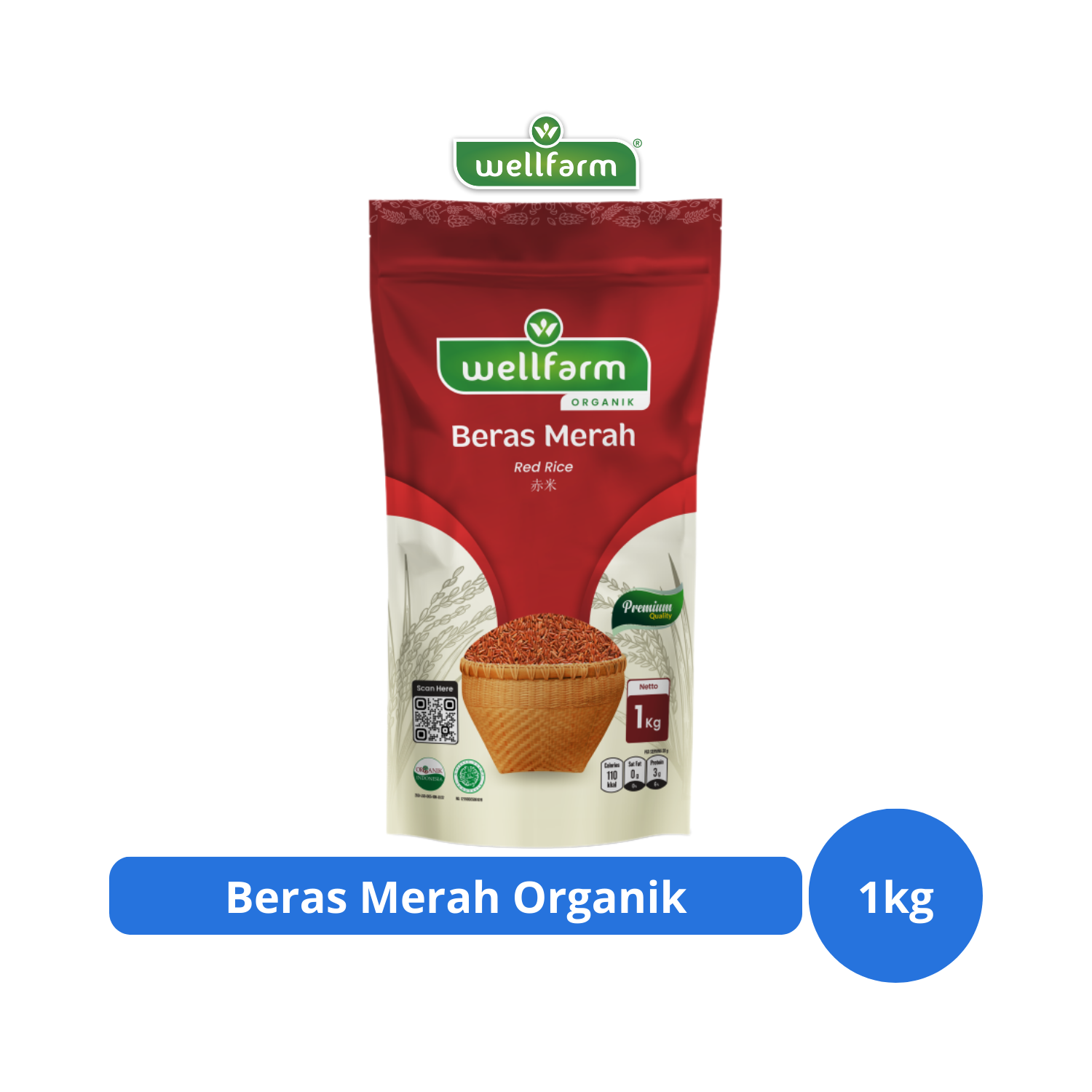 

Wellfarm Beras Merah Organik 1kg