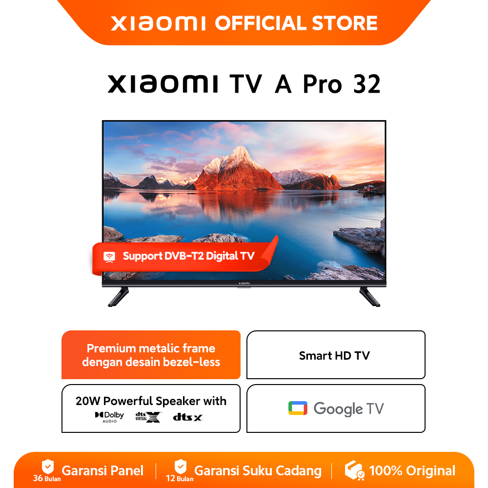 Xiaomi Google TV A 32 Pro | Smart TV LED HD | Speaker 20W | Dolby Audio | DTS-X, DTS Virtual:X | [Official store]
