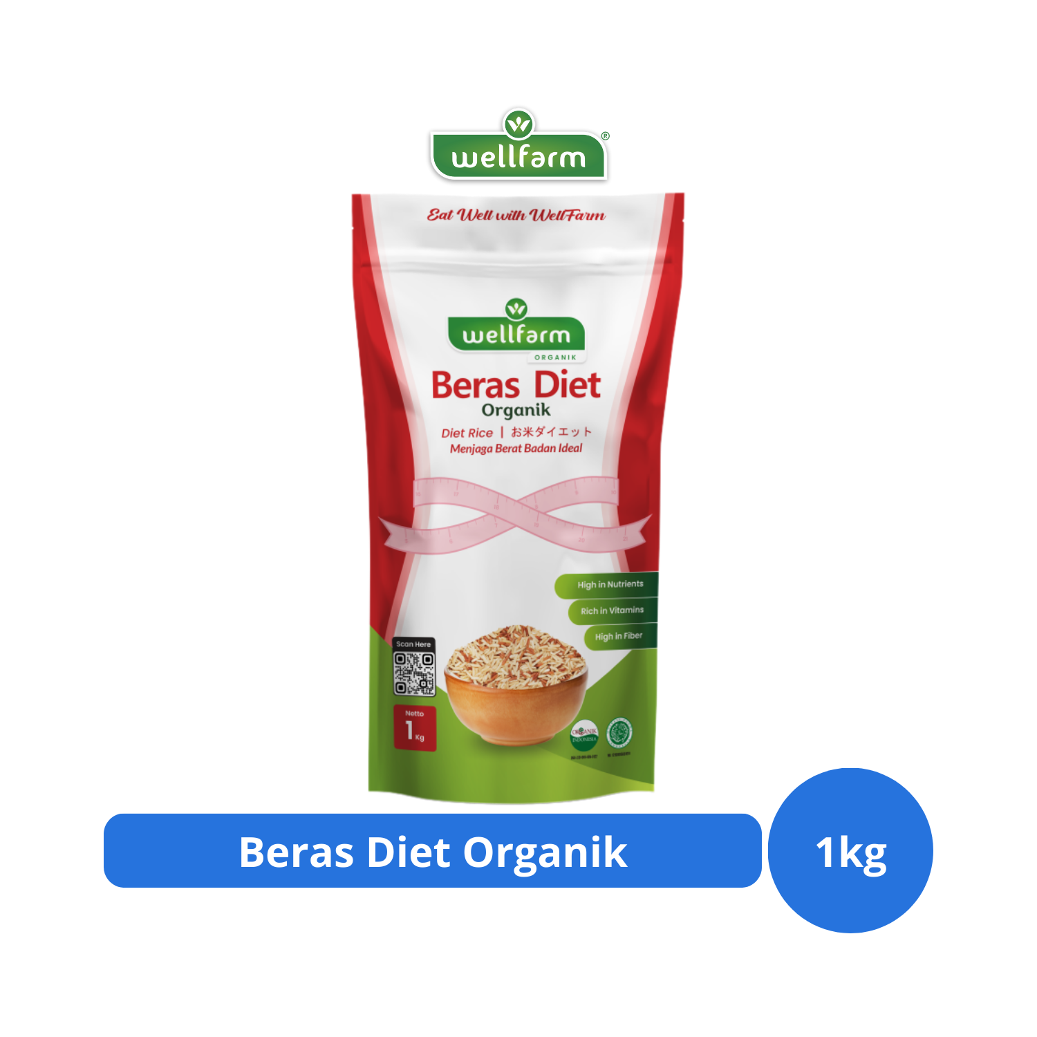 

Wellfarm Beras Diet Organik 1kg