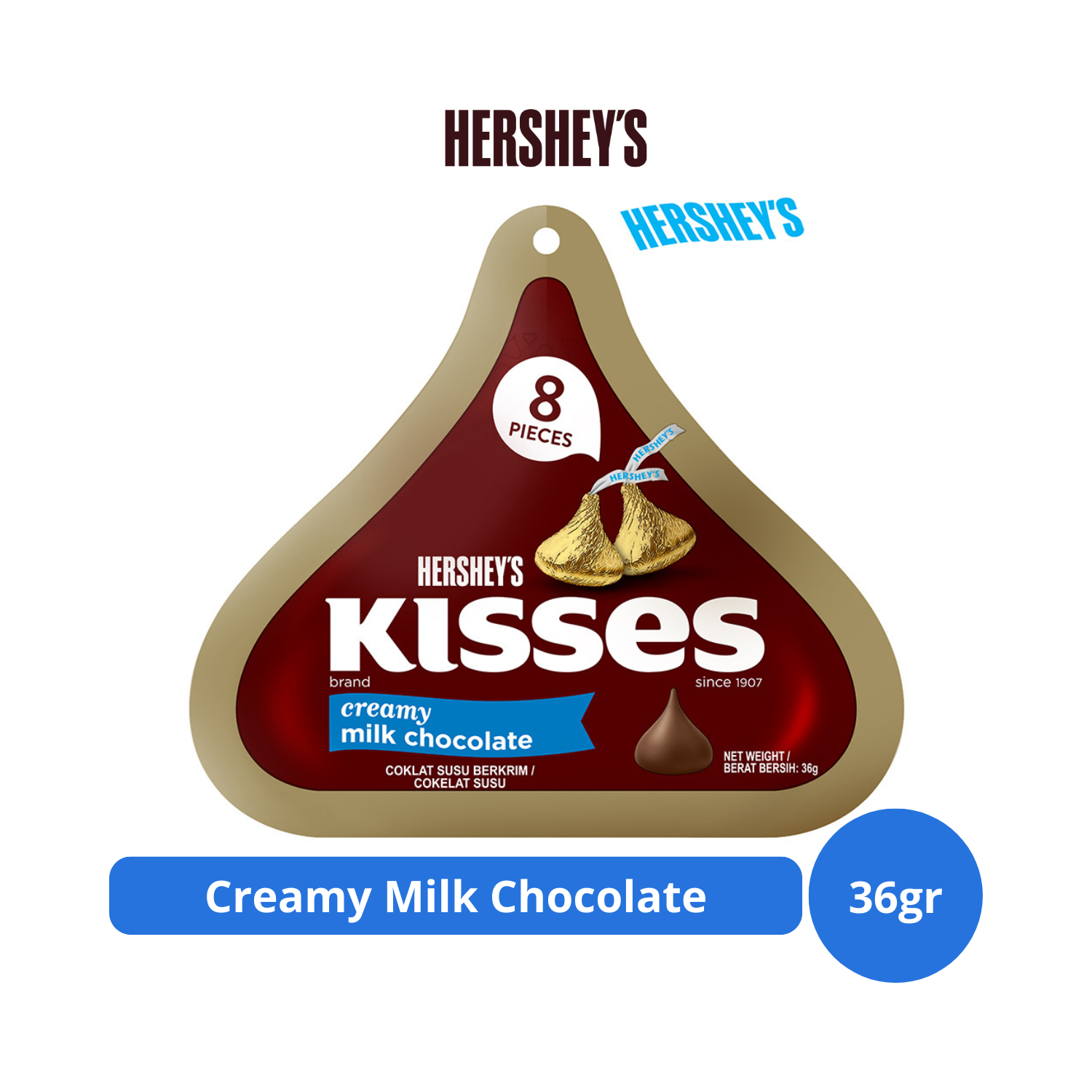 

Hershey's Kisses Creamy Milk Chocolate 36gr