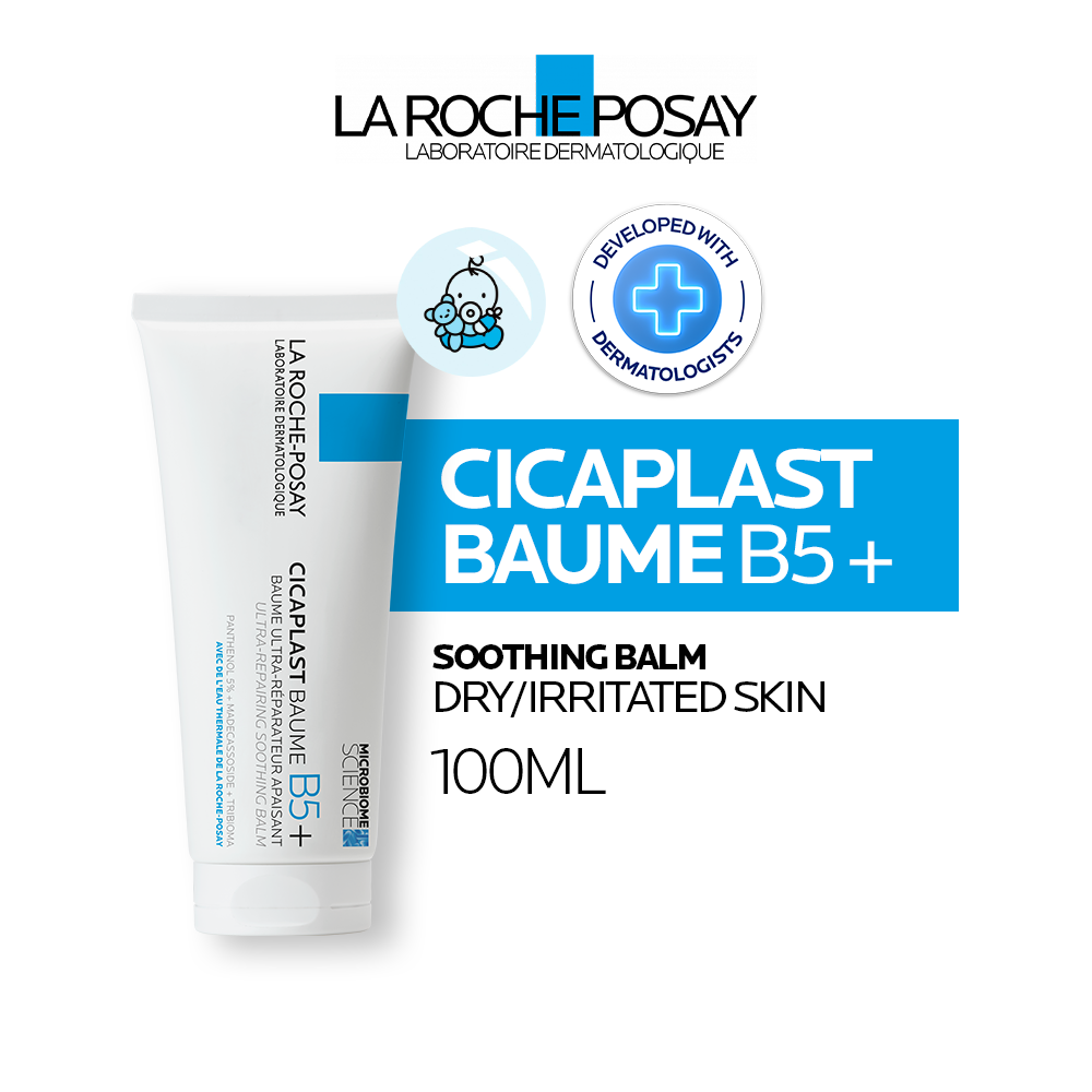 La Roche Posay Cicaplast Baume B5+ Soothing Balm 100ml- Krim Kulit Kering/ Iritasi Ringan Wajah/ Bad