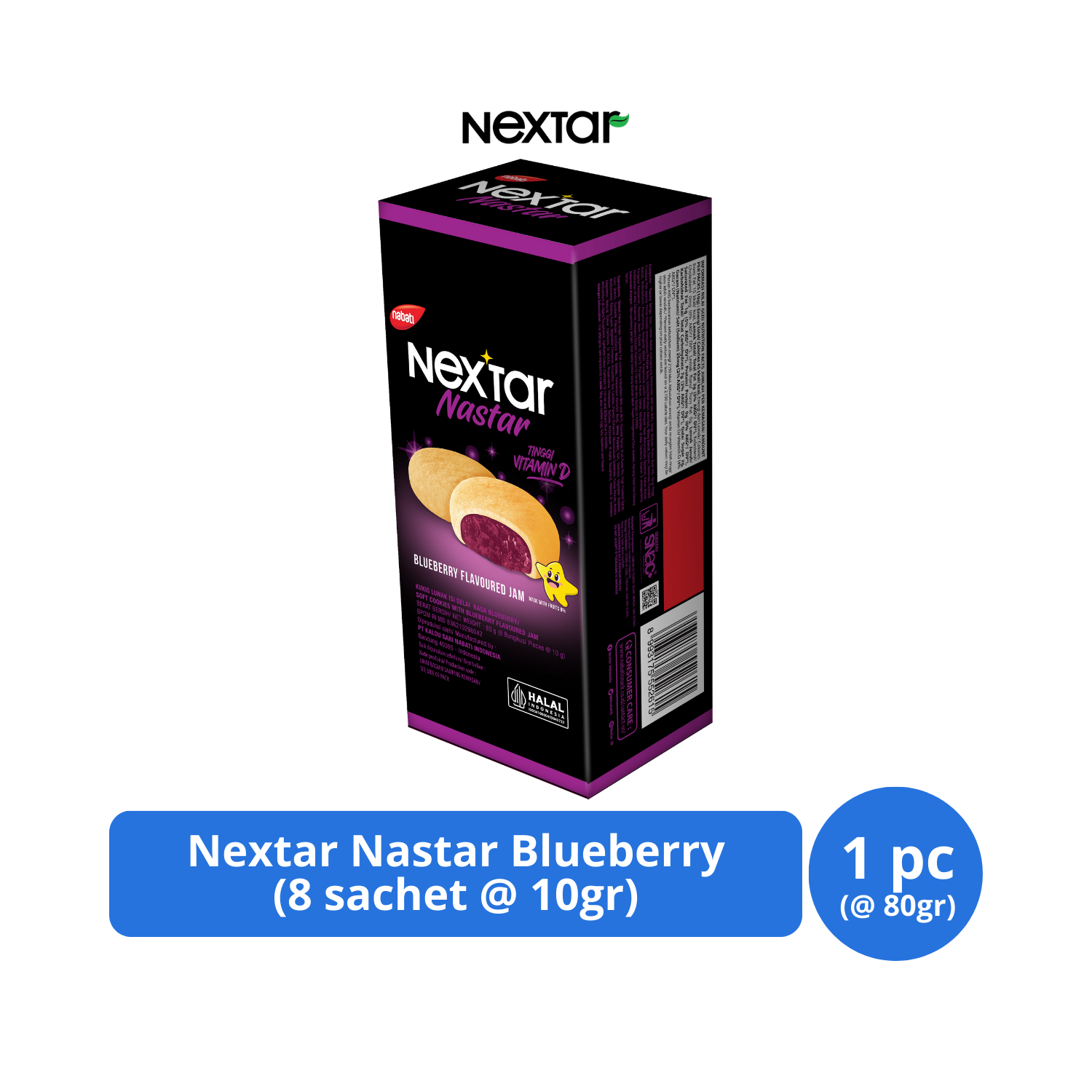 

Nextar Nastar Blueberry Flavoured Jam 80gr (8s @ 10gr)