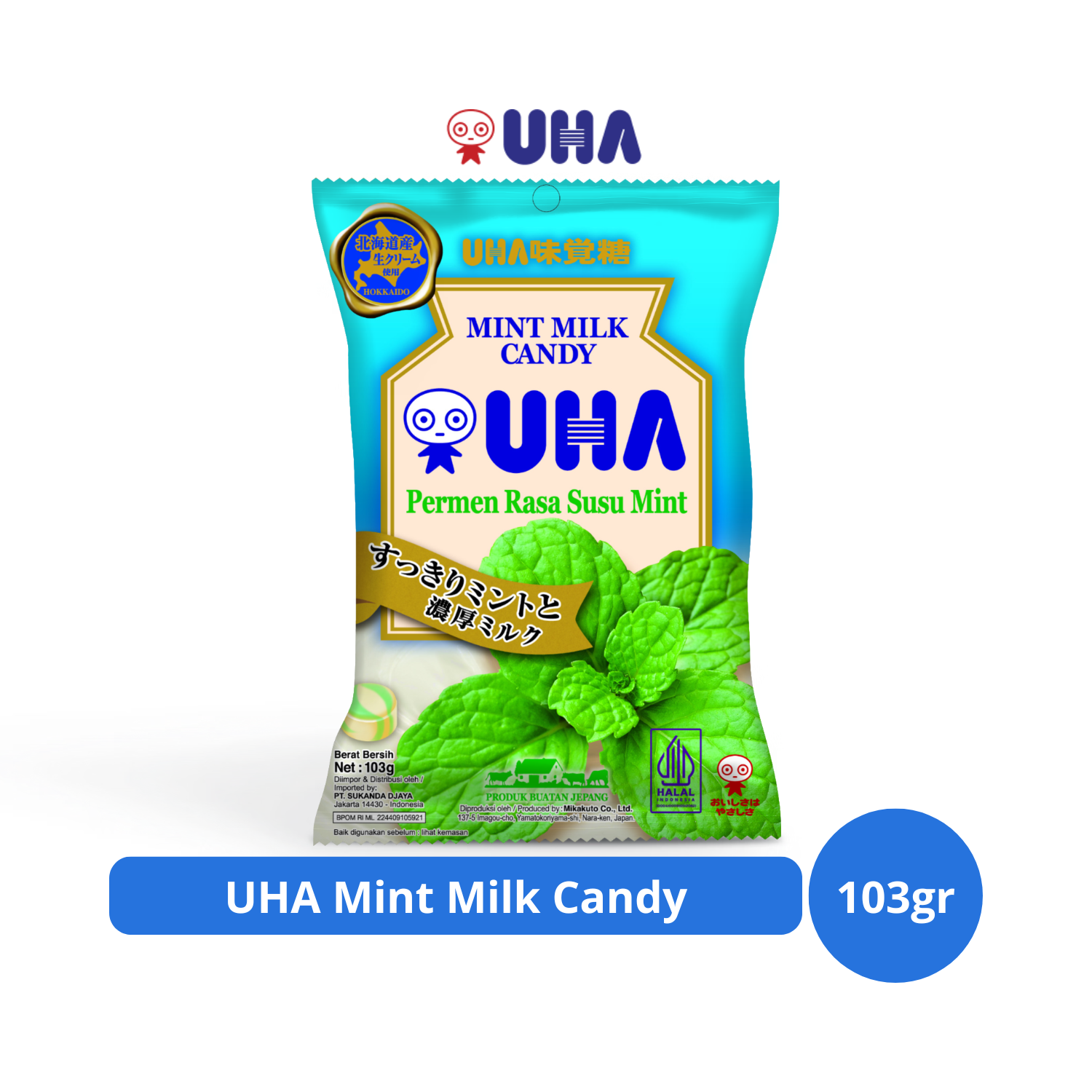 

UHA Mint Milk Candy 103gr